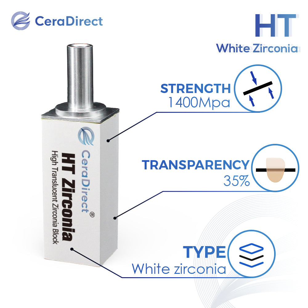 HT White Zirconia Block Sirona System